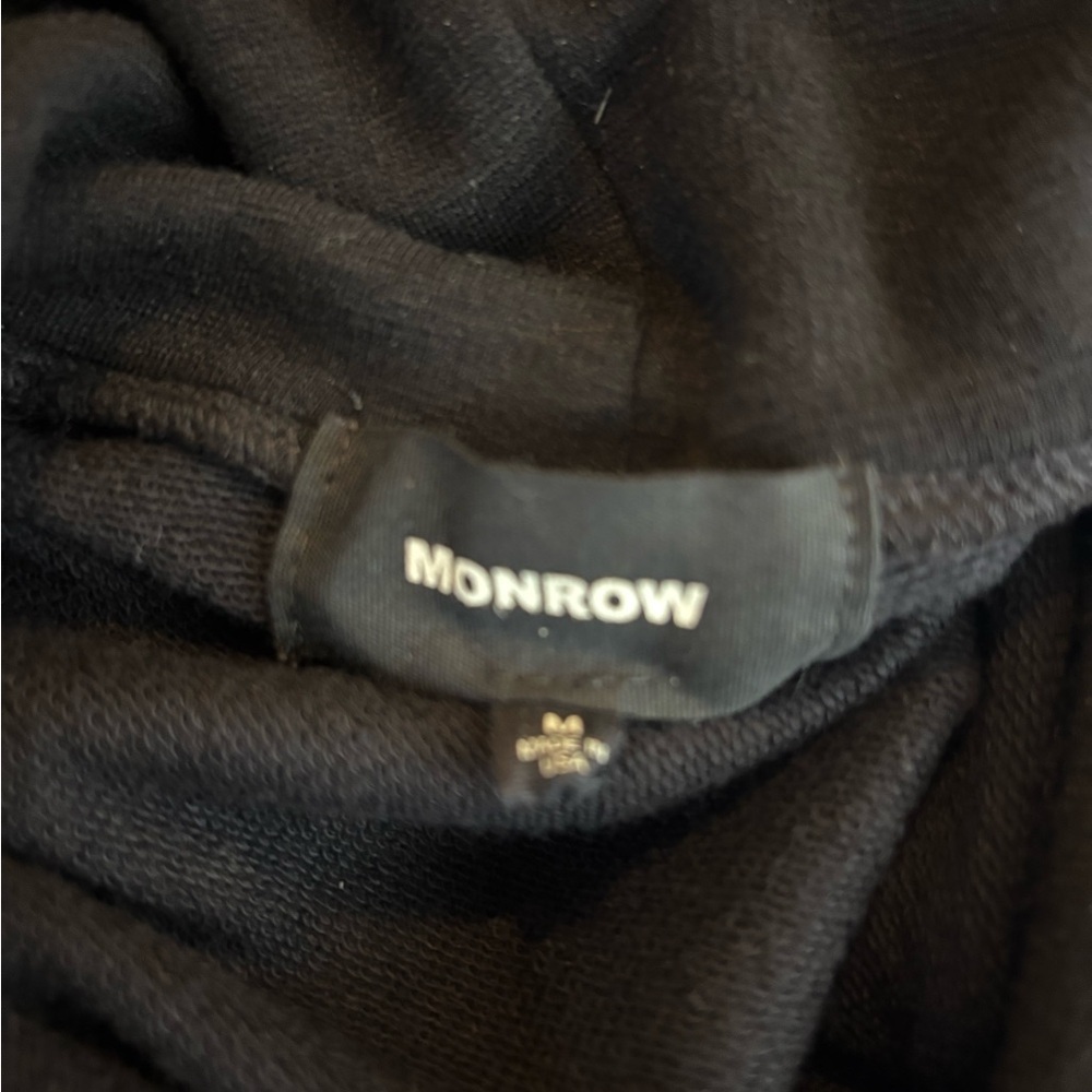 Monrow Double Layer Hoodie Dress Black M - Picture 6 of 8